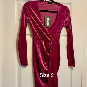 Size 2 Pink Velvet dress